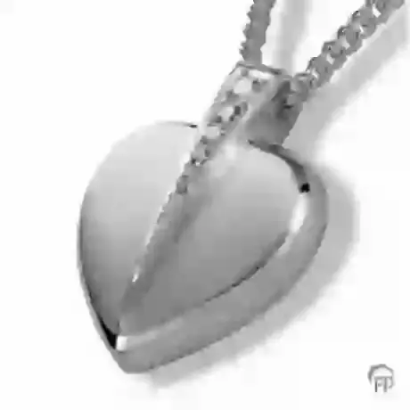 Diamond Line Heart Shaped Pendant